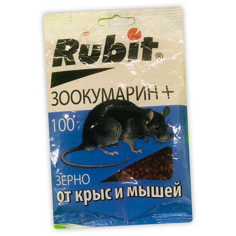 Средство от грызунов, Рубит Зоокумарин +зерно 100 г     