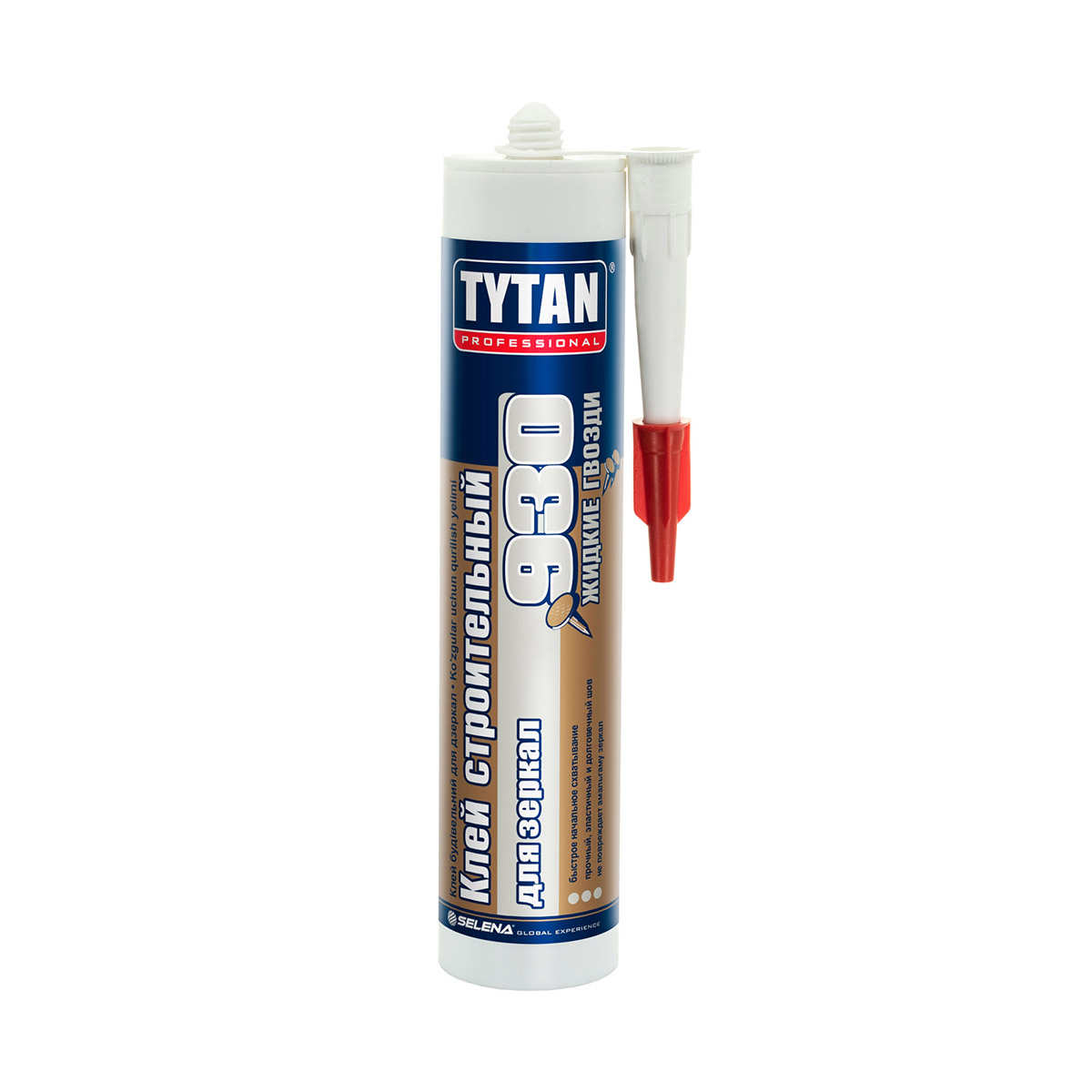 Клей строительный для зеркал Tytan Professional №930, 380 г, бежевый