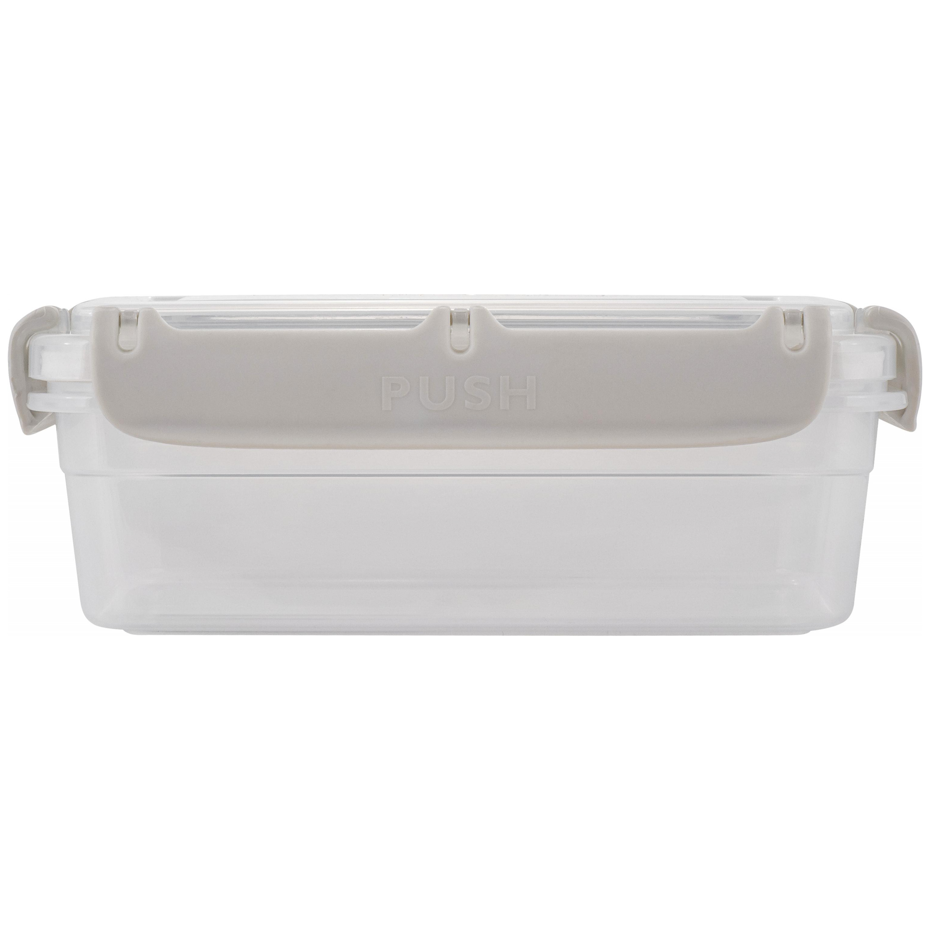 Контейнер герметичный для продуктов Plast Team BERGEN, с защелками, 0.4 л, пепельный жемчуг