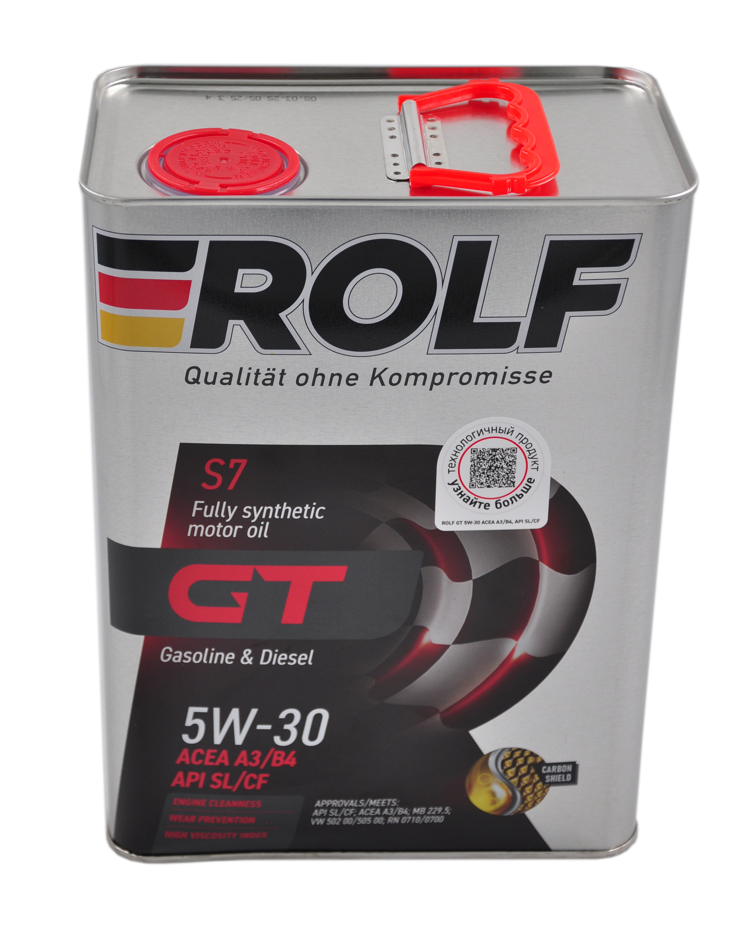 Авто масло Rolf GT 5W30  4л АСЕА А3/В4 SL/CF МЕТАЛЛ