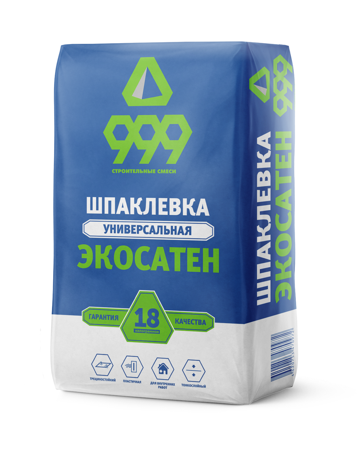 Шпатлевка универсальная 999 Экосатен (гипсовая) (18 кг) 