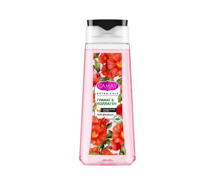 Гель для душа Camay Botanicals Цветы граната, 250 мл