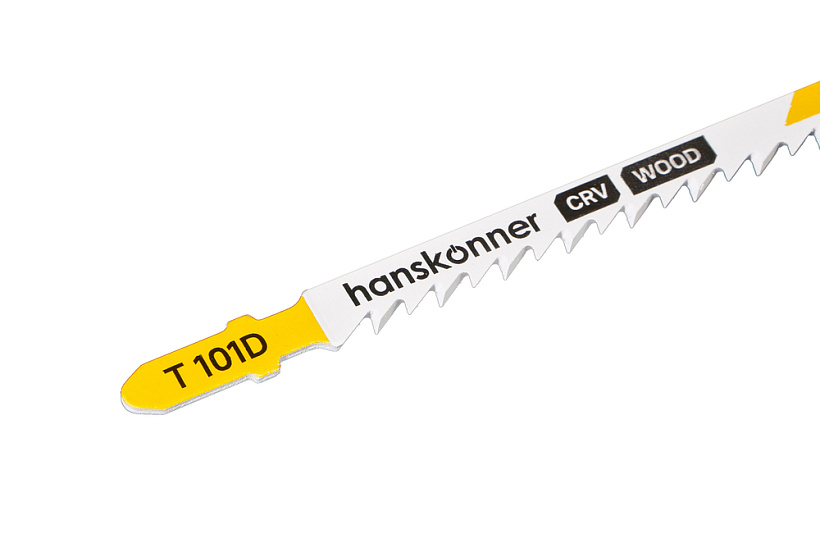 Пилки для лобзика ДЕРЕВО 2шт, T101D (мяг,тверд 10-45мм) Hanskonner