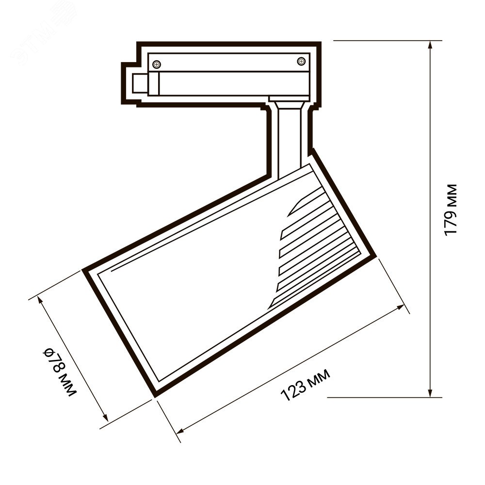 Светильник светодиодный трековый PTR 1725 25Вт 4000К IP40 24град. BL черн. JazzWay 5026124