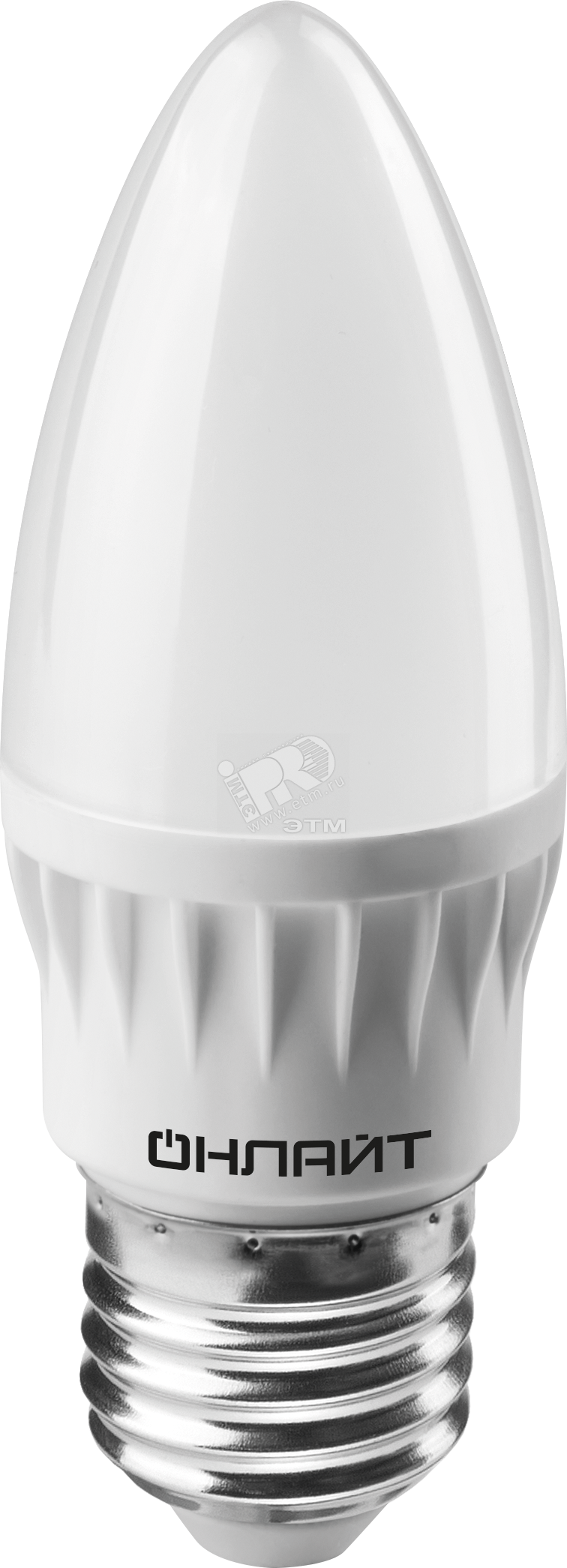 Лампа светодиодная LED 8вт E27 белый матовая свеча