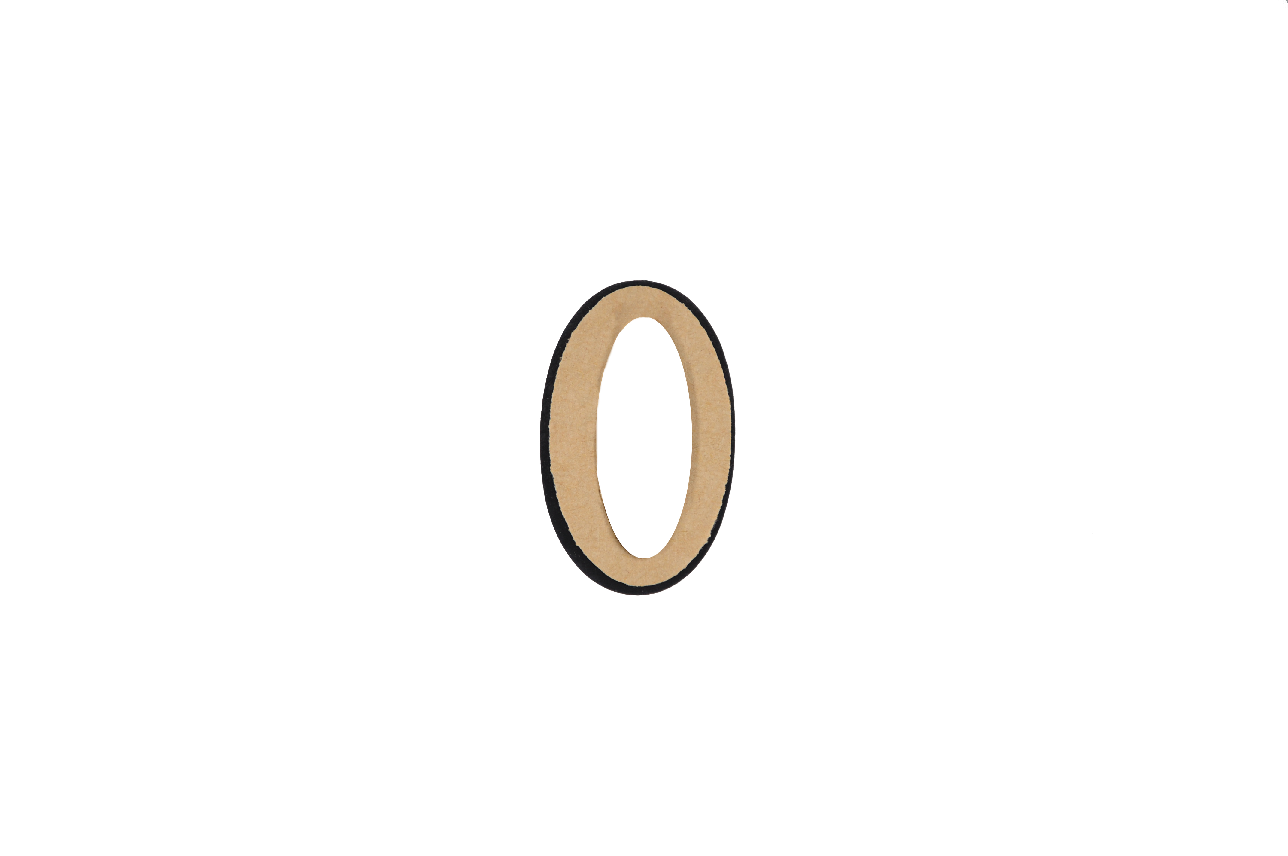 Цифра дверная АЛЛЮР пластик "0" золото