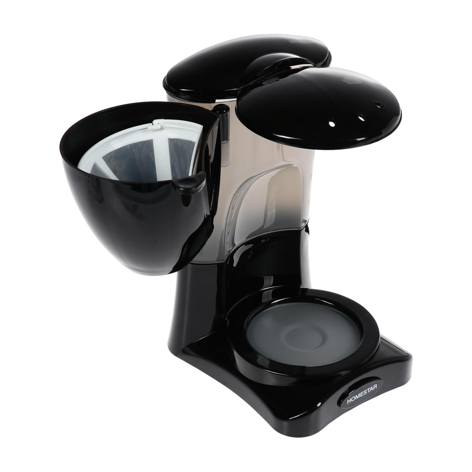 Кофеварка HOMESTAR HS-2021, капельная, 550 Вт, 0.6 л, черная
