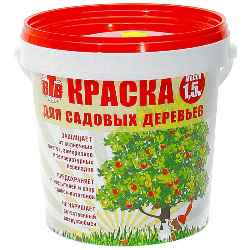Краска ВТВ для деревьев,  1,5 кг , ведро
