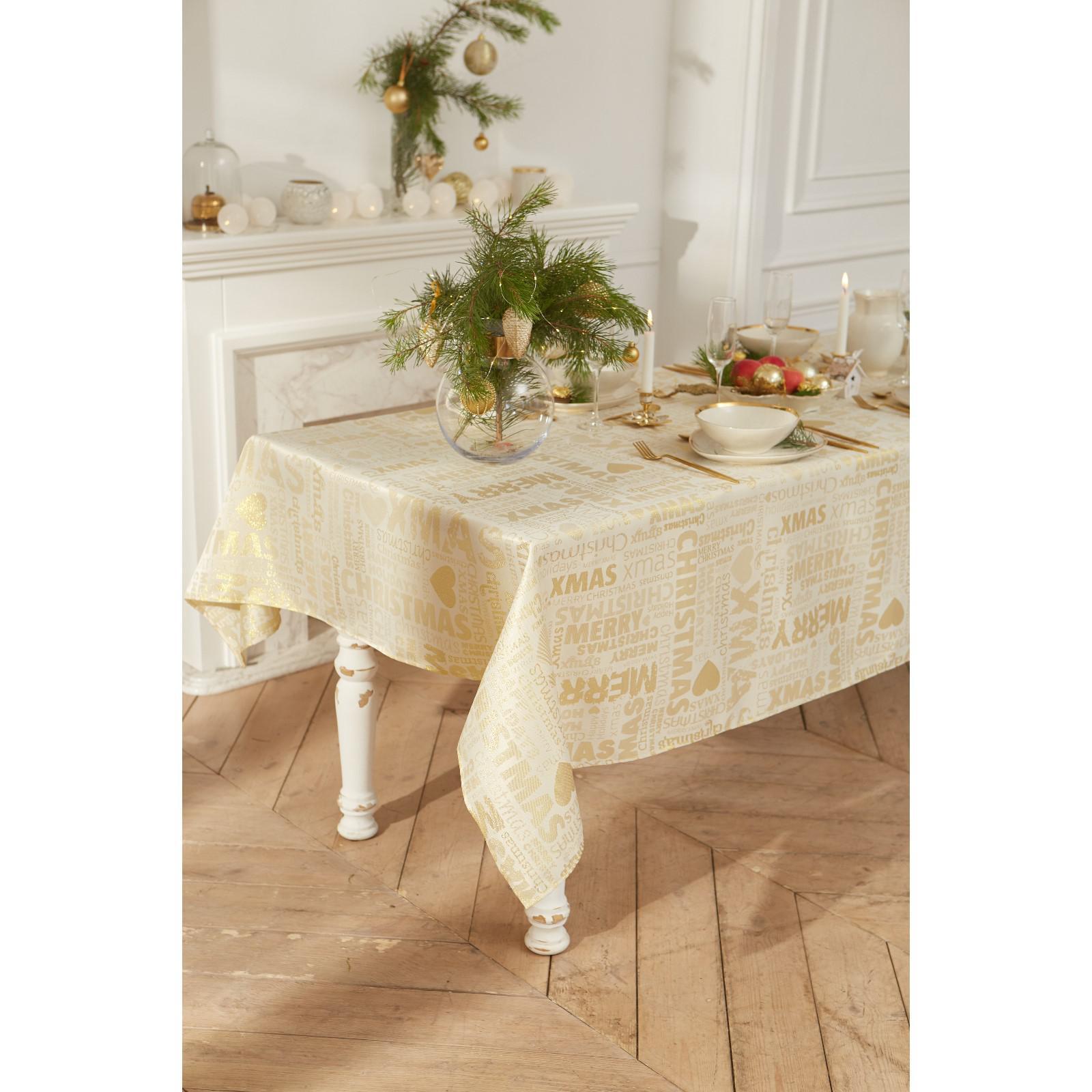 СКАТЕРТЬ "ЭТЕЛЬ" MERRY XMAS 142*180 СМ