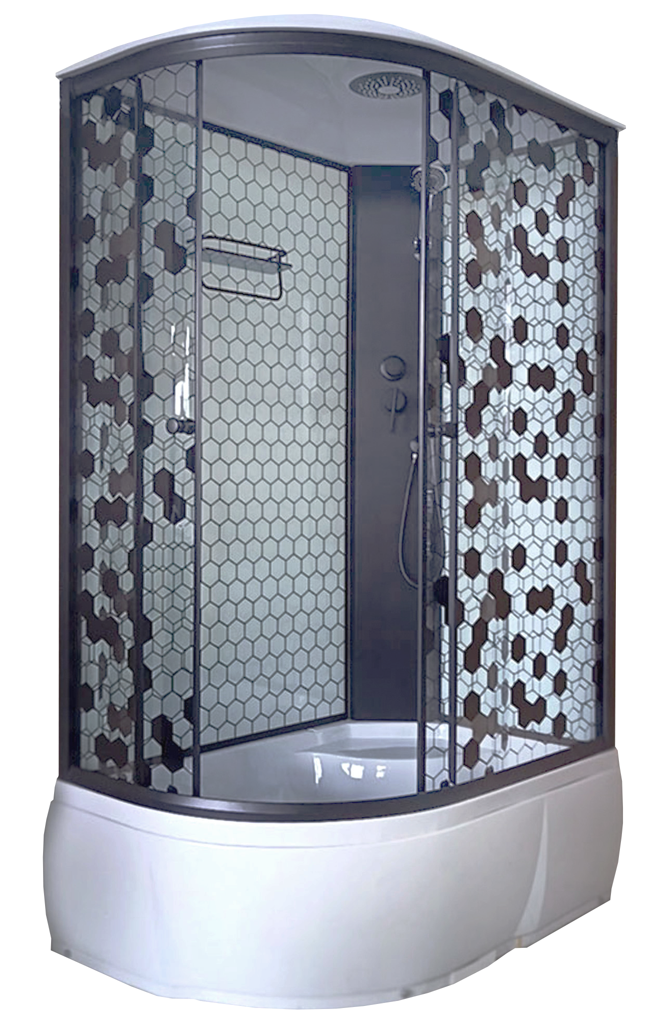 Душевая кабина ДАНА-64 R 120*80*215(соты) высокий поддон (3 места)