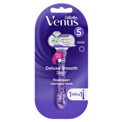 Бритва GILLETTE VENUS Swirl с 1 сменной кассетой 