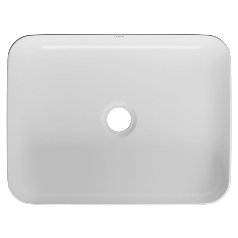 Раковина накладная на столешницу WAVE Quadro 500*390*140 без перелива бел.прямоугольная