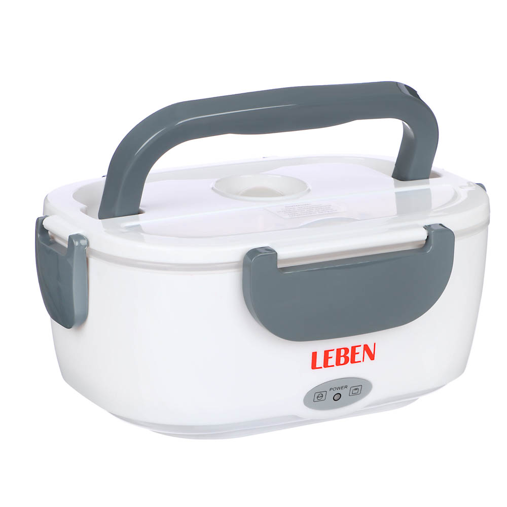 Контейнер для еды с подогревом LEBEN 220В, пластик, металл, 22,5x16,7x9,5см