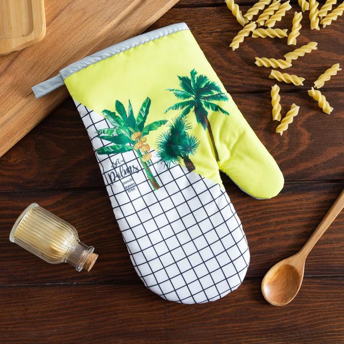 Варежка Доляна "Palms" 26*16 см, 100% п/э 