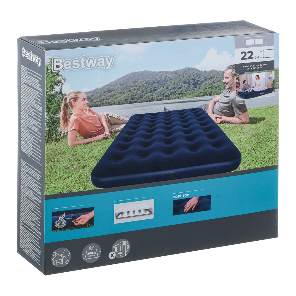 BESTWAY Кровать надувная Full, 191х137х22см, 2х местн., 67002