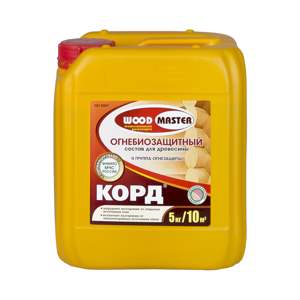 Огнебиозащитный состав для дерева Woodmaster Корд, 5 кг