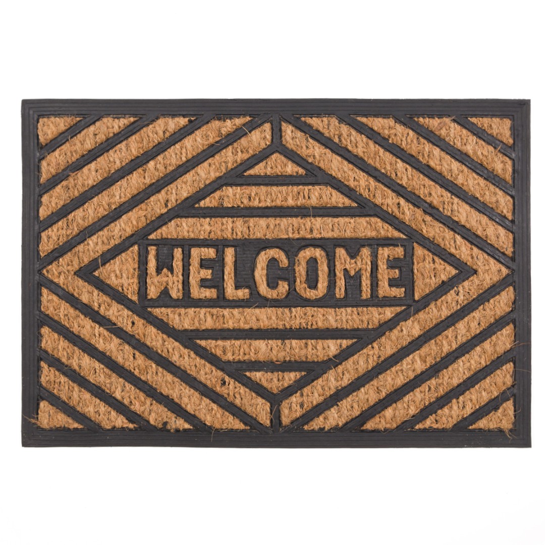 Коврик кокосовый 40х60 см "Welcome Ромб", SUNSTEP™