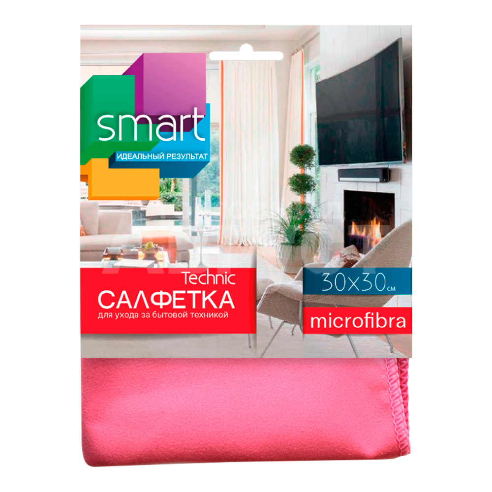 Салфетка хозяйственная Smart Technic деликатная из микрофибры 30*30 см, 1 шт