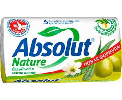 Мыло тверд. Абсолют 90гр Белый чай NATURE *6/72