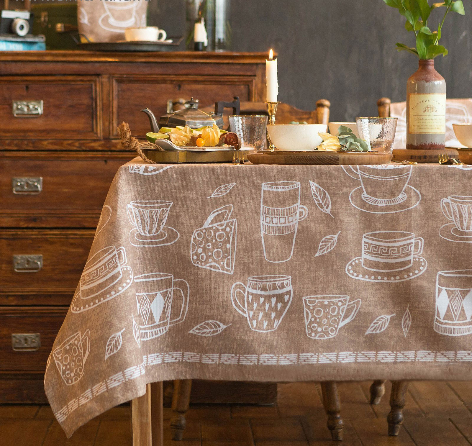 СКАТЕРТЬ "ДОЛЯНА" CUP OF TEA 220*144 СМ