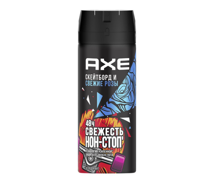Дезодорант-спрей AXE мужской Скейтборд и розы, 150 мл