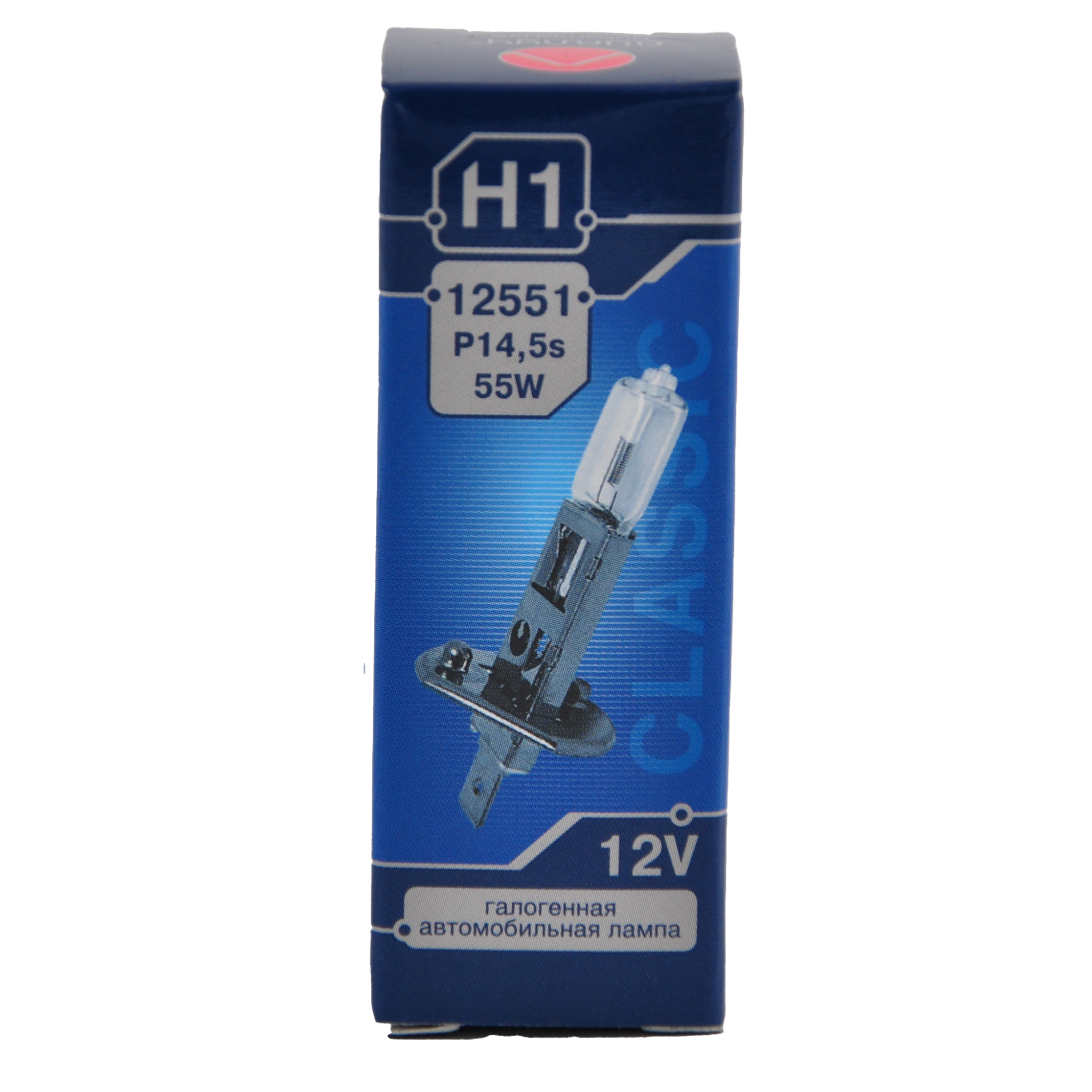 Лампа галогенная H1 12V55W (ДИАЛУЧ) 12551