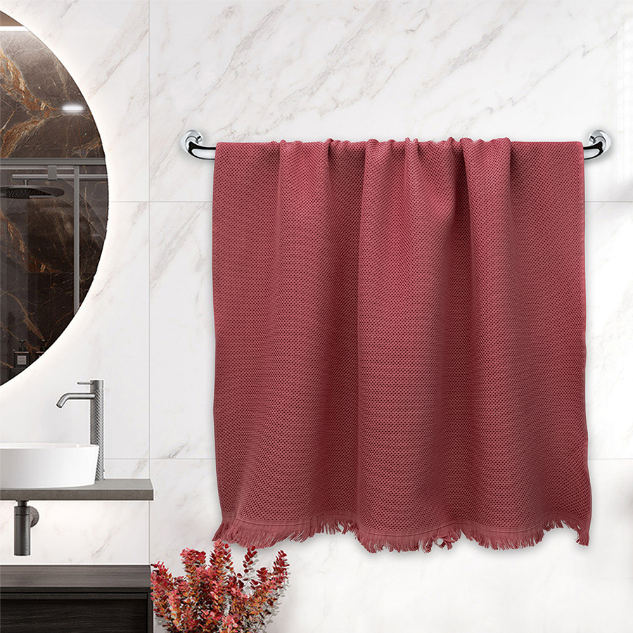 Полотенце УЗБ Сауна м7750_14 XL 100*150 см, бордовый