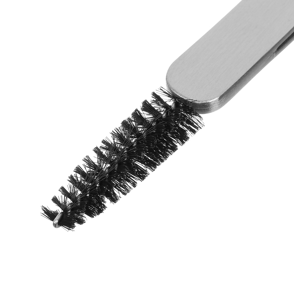 Пинцет с щеточкой двухсторонний ЮниLook, сталь, 12,4 см