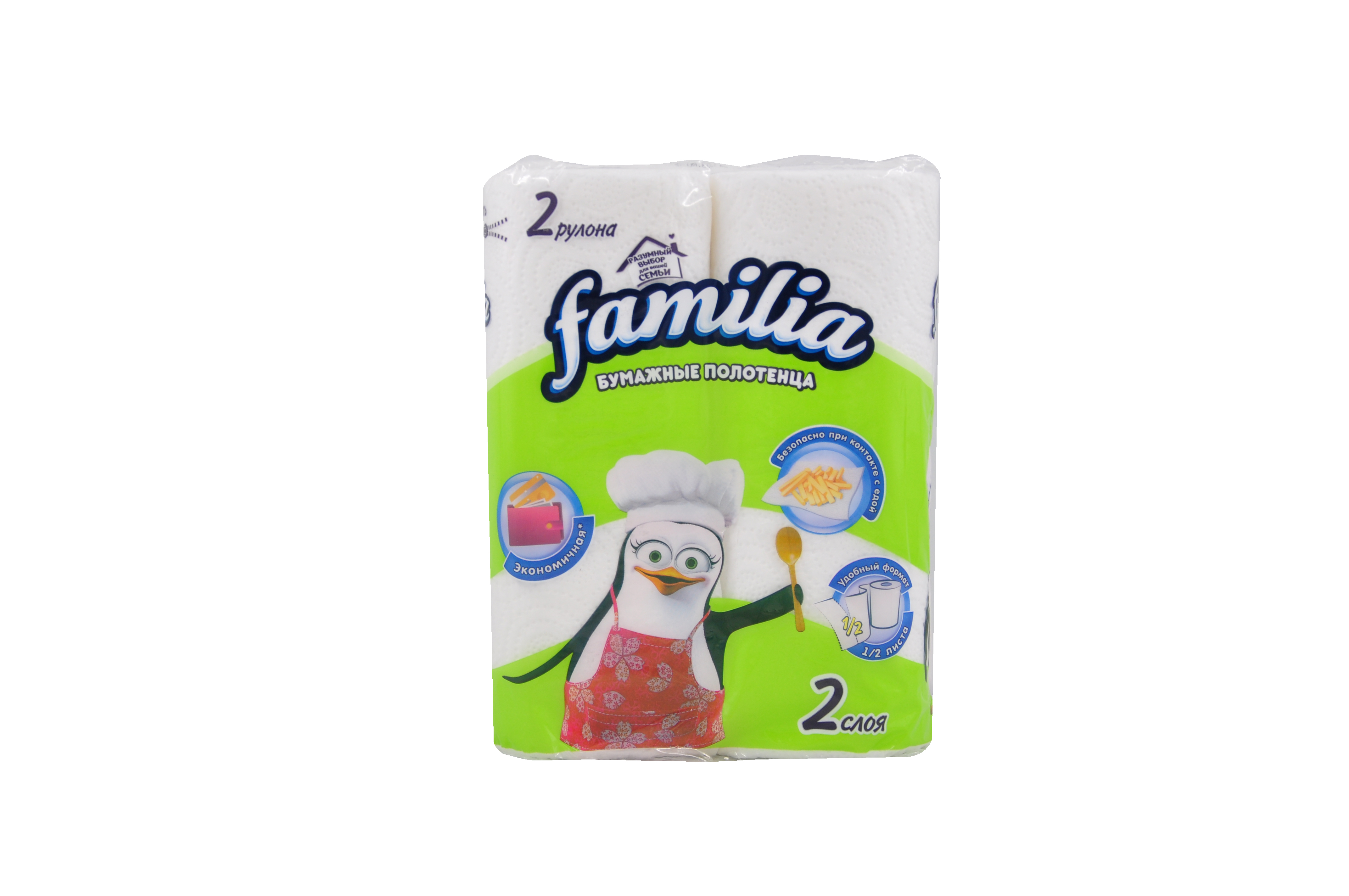 Полотенца бумажные Familia Classic 2 сл 2рул/уп 16/1
