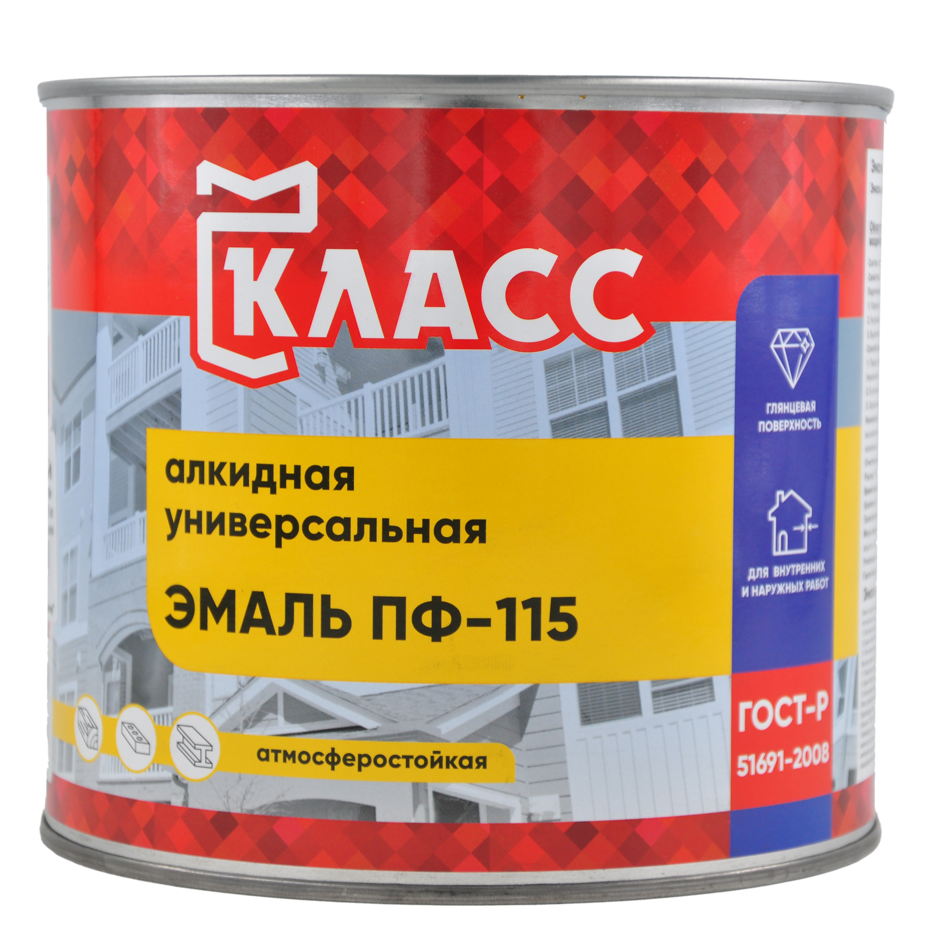 Эмаль ПФ-115 черный (1,9 кг) Класс 24