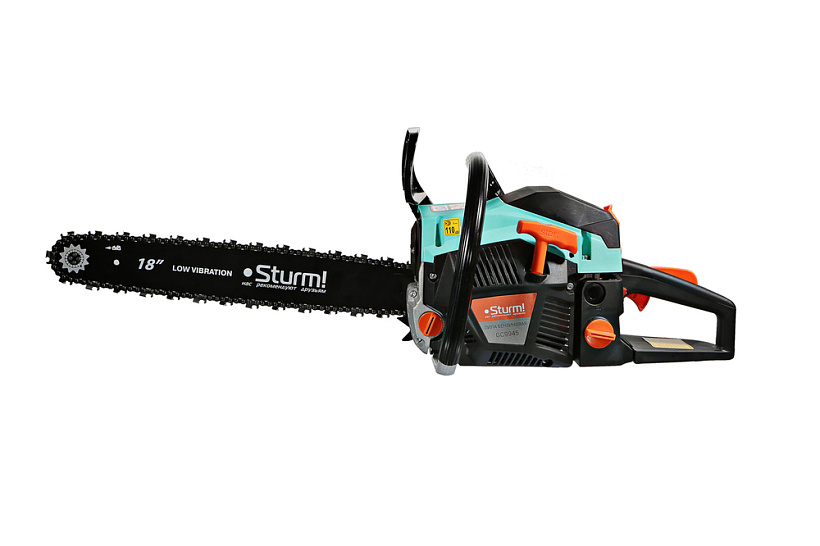 Бензопила Sturm! 2.3 кВт, шина 18", 72 звена, шаг цепи 0,325"