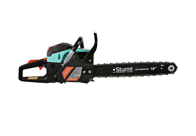 Бензопила Sturm! 2.3 кВт, шина 18", 72 звена, шаг цепи 0,325"