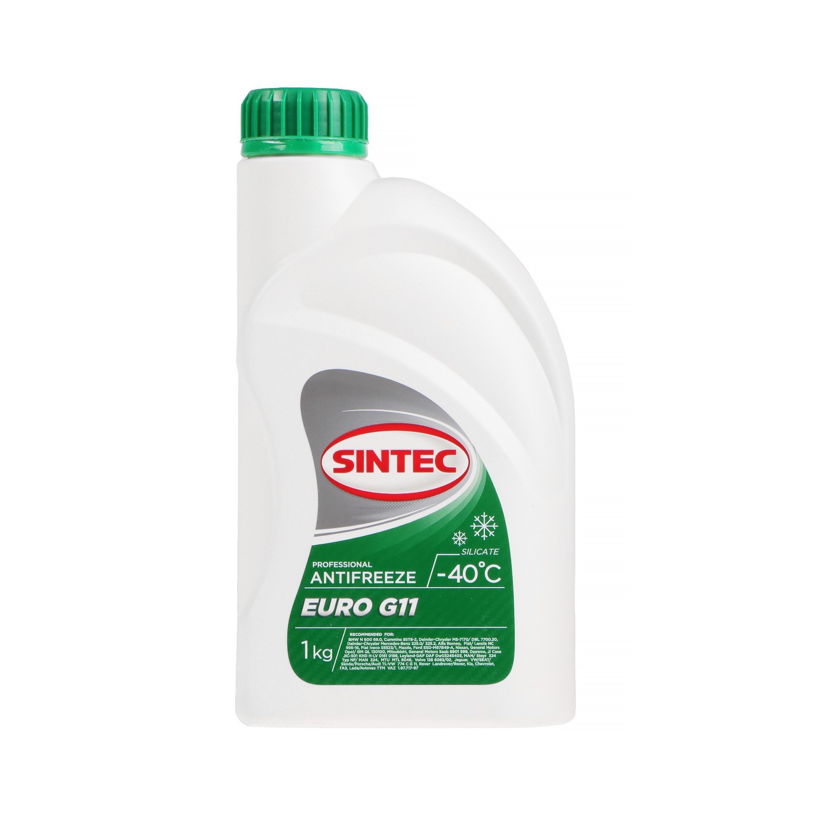 Антифриз Sintec Euro G-11 1кг (green НОВЫЙ)-40