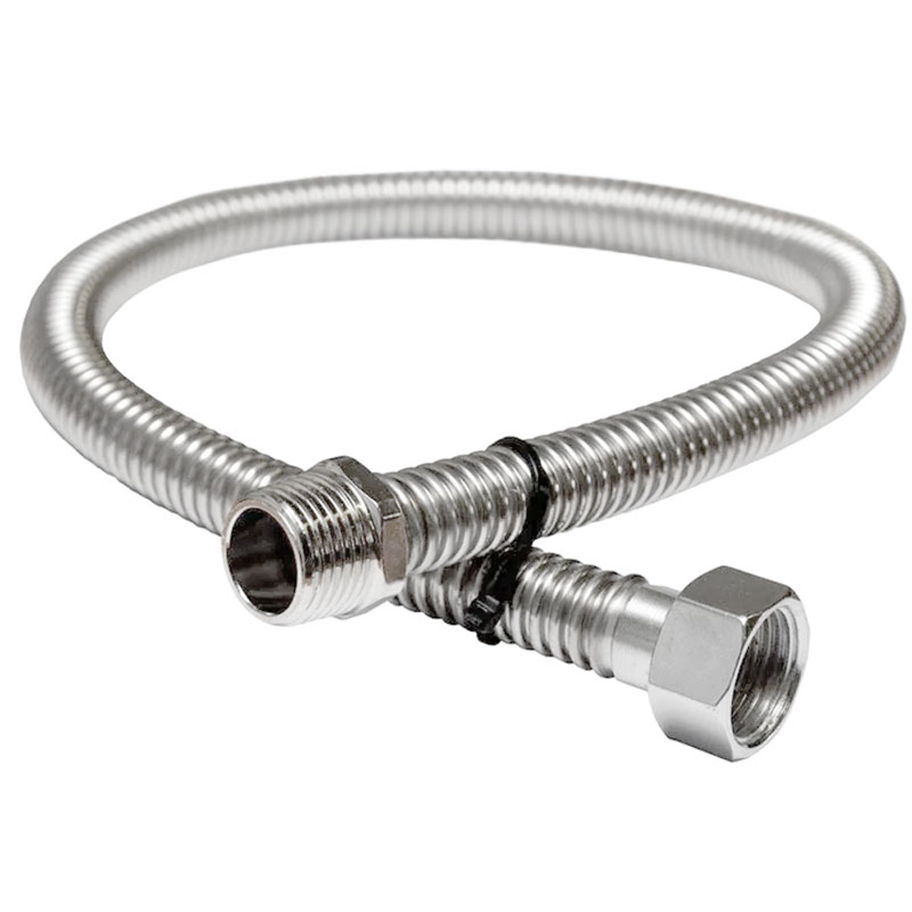 Сильфонная подводка для газа из нержавеющей стали Elka 1/2", 300 см, гайка-штуцер