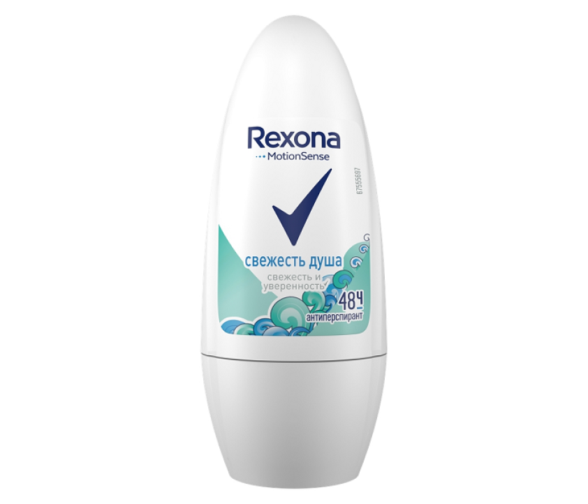 Антиперспирант Rexona женский Свежесть душа, шариковый, 50 мл