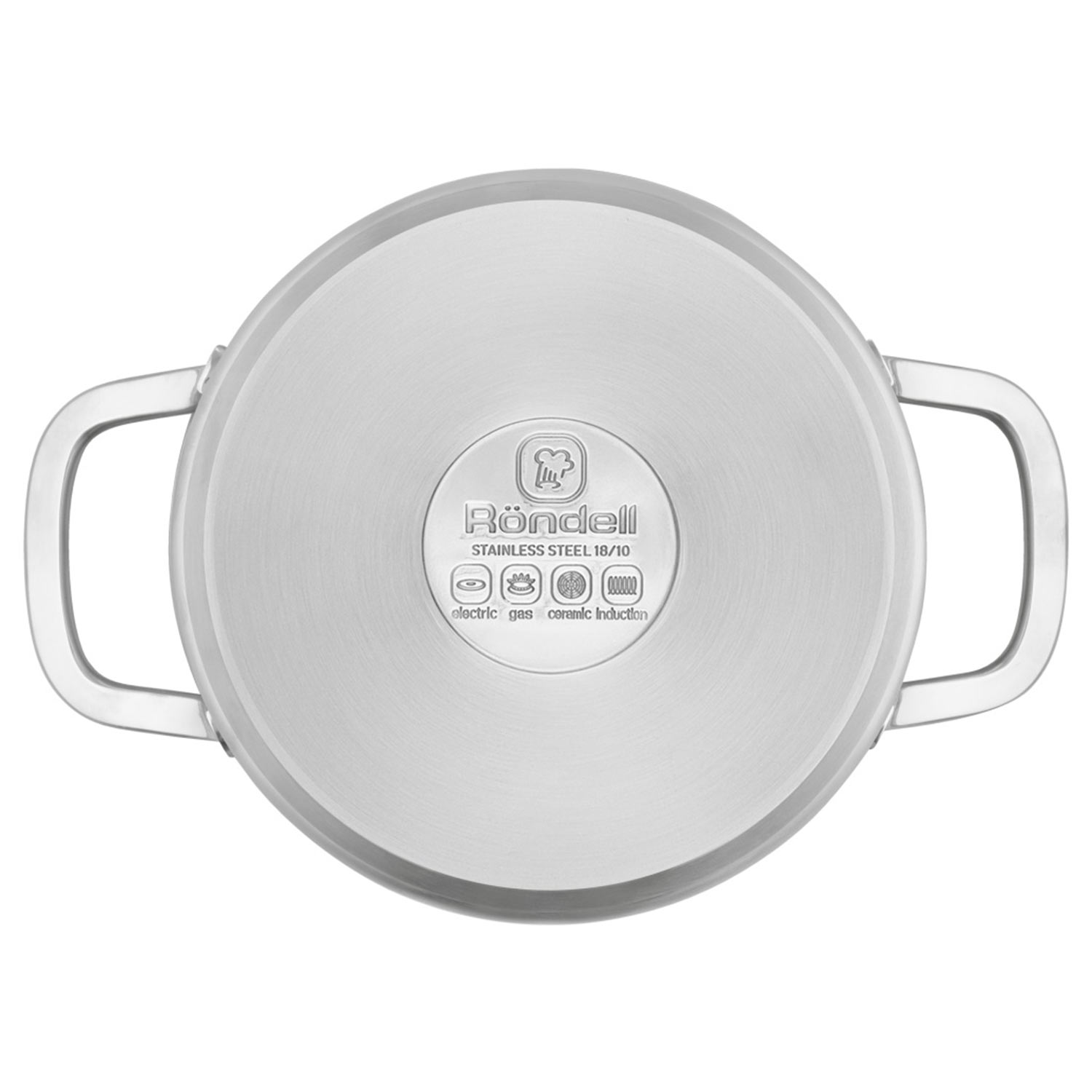 Кастрюля Rondell Modern RDS‑1748, 4,8 л, 24 см, стальная, с крышкой