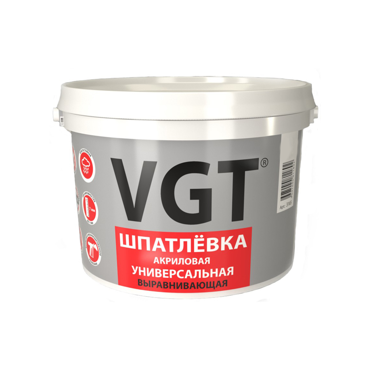 Шпатлевка универсальная VGT, акриловая, 1,7 кг