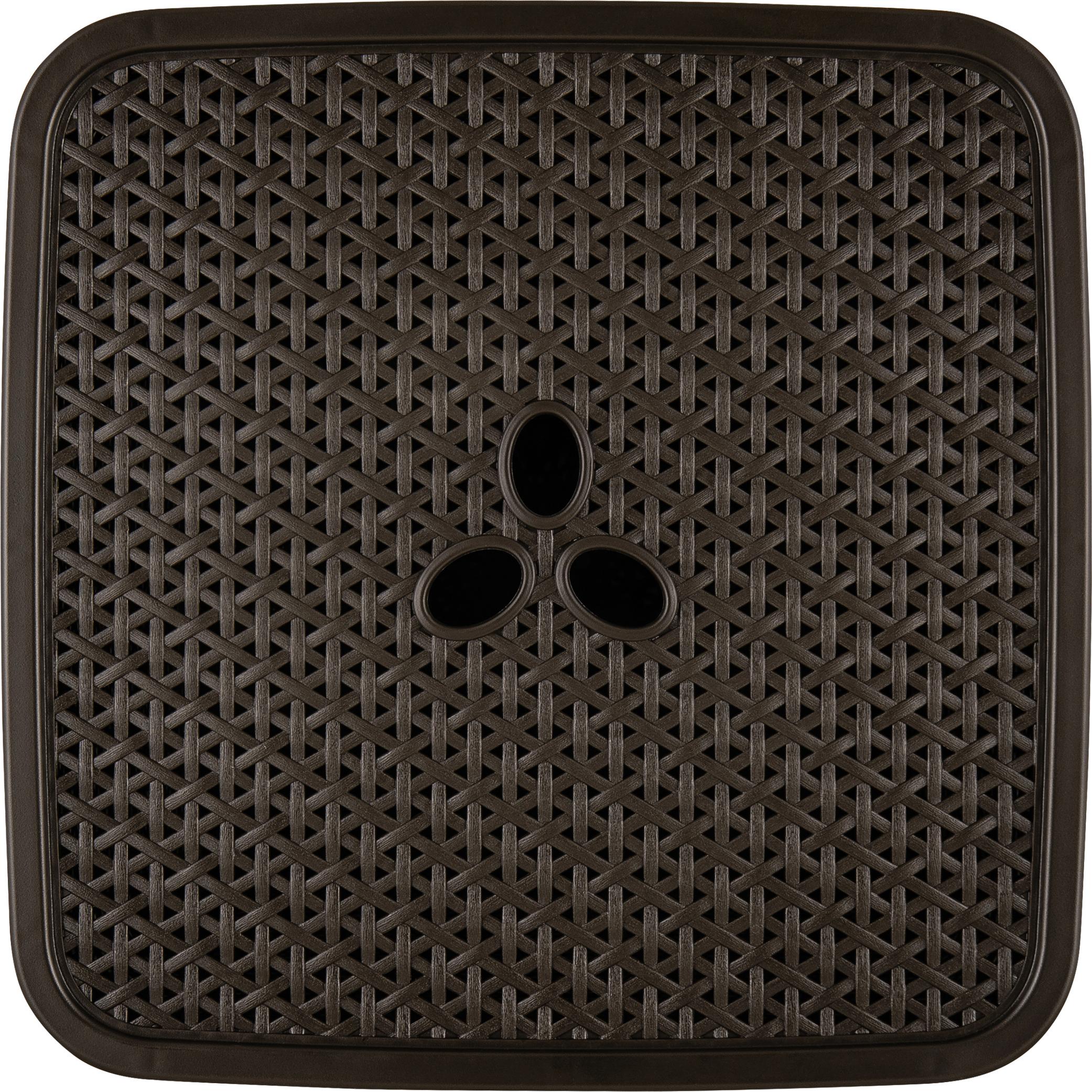 Корзина для хранения Keeplex Rattan со съемной крышкой 21л квадратная 31х31х28см темный каштан