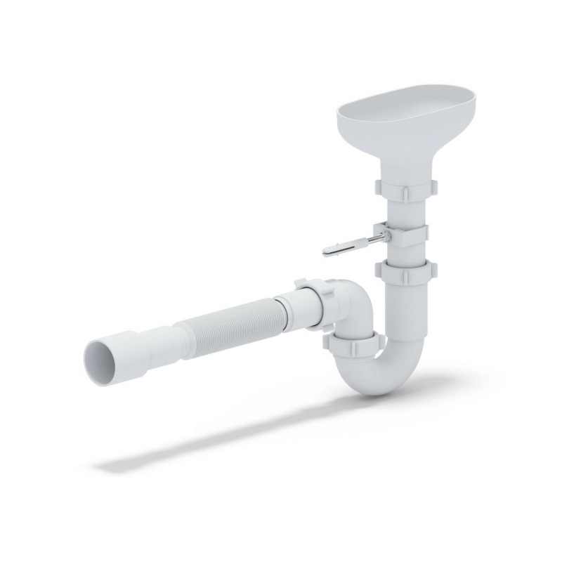 Сифон 1  1/2*40 Ani прямоточный с гофрой 40*40/50 DR0115 с разрывом струи АНИ пласт