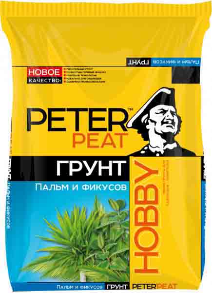 Грунт PETER PEAT "HOBBY" Х-09-10, Пальмы и фикусы, 10 л