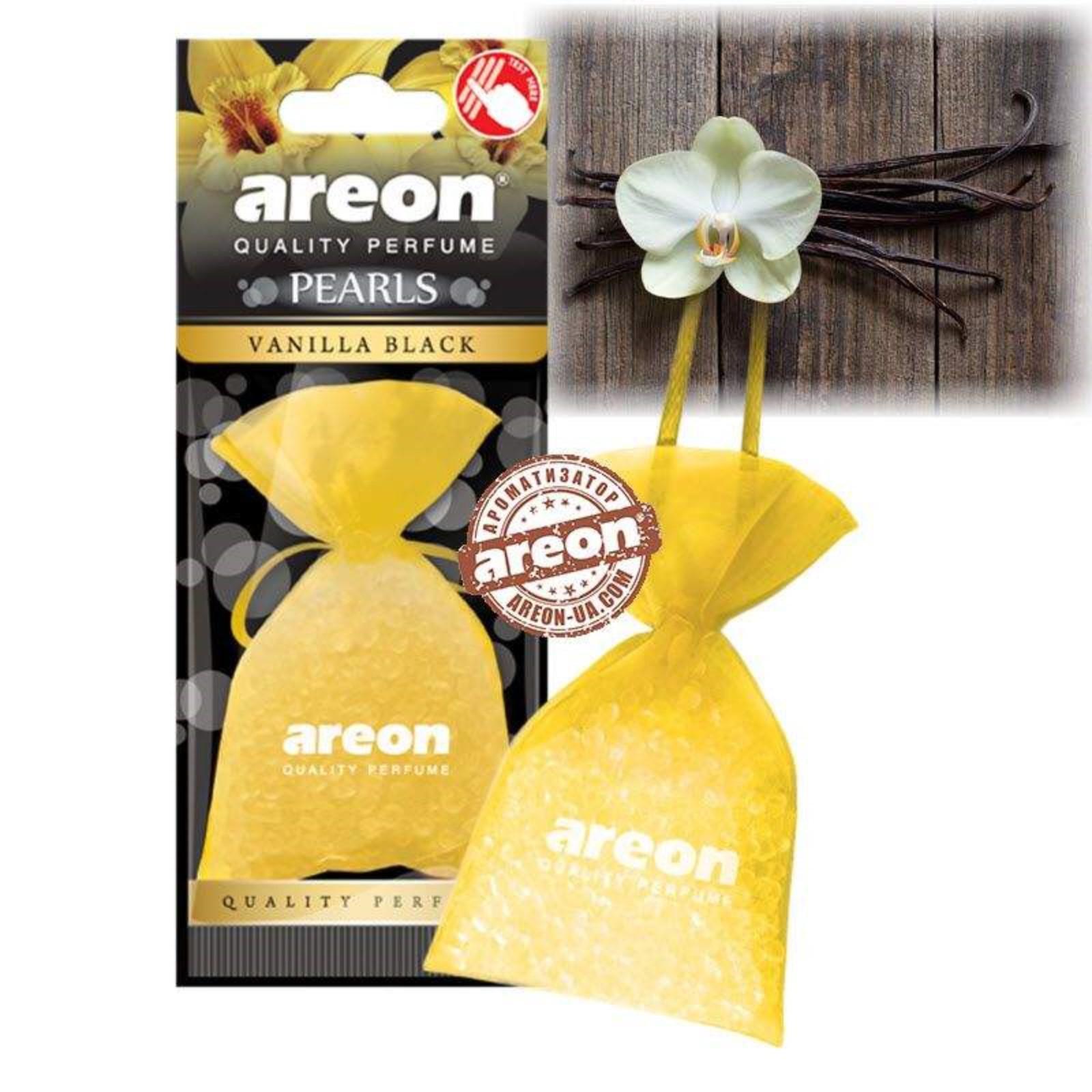 Ароматизатор подвес (AREON) PEARLS Ваниль и Черный кристал, мешочек