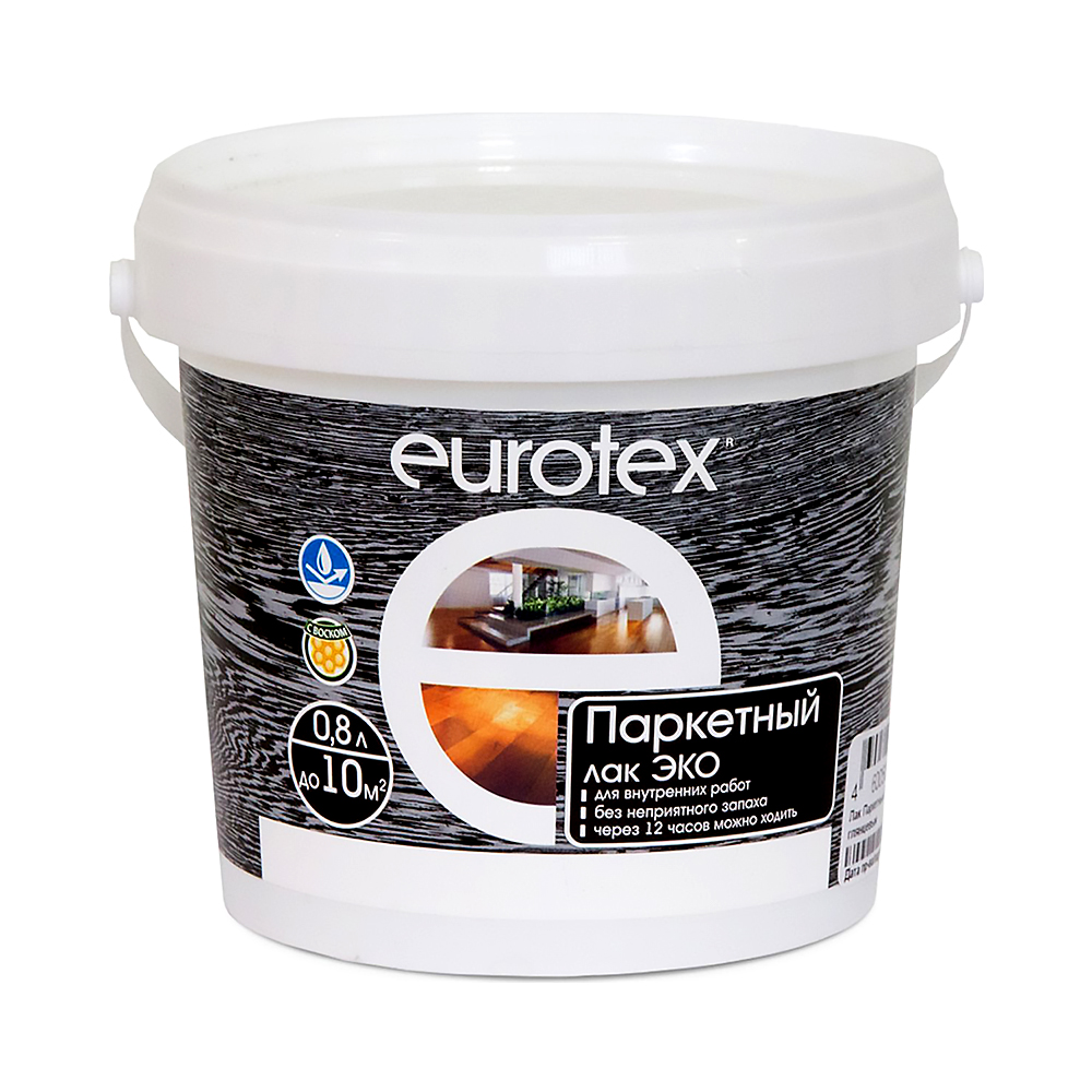 Лак паркетный Eurotex Эко, глянцевый, 0,8 л