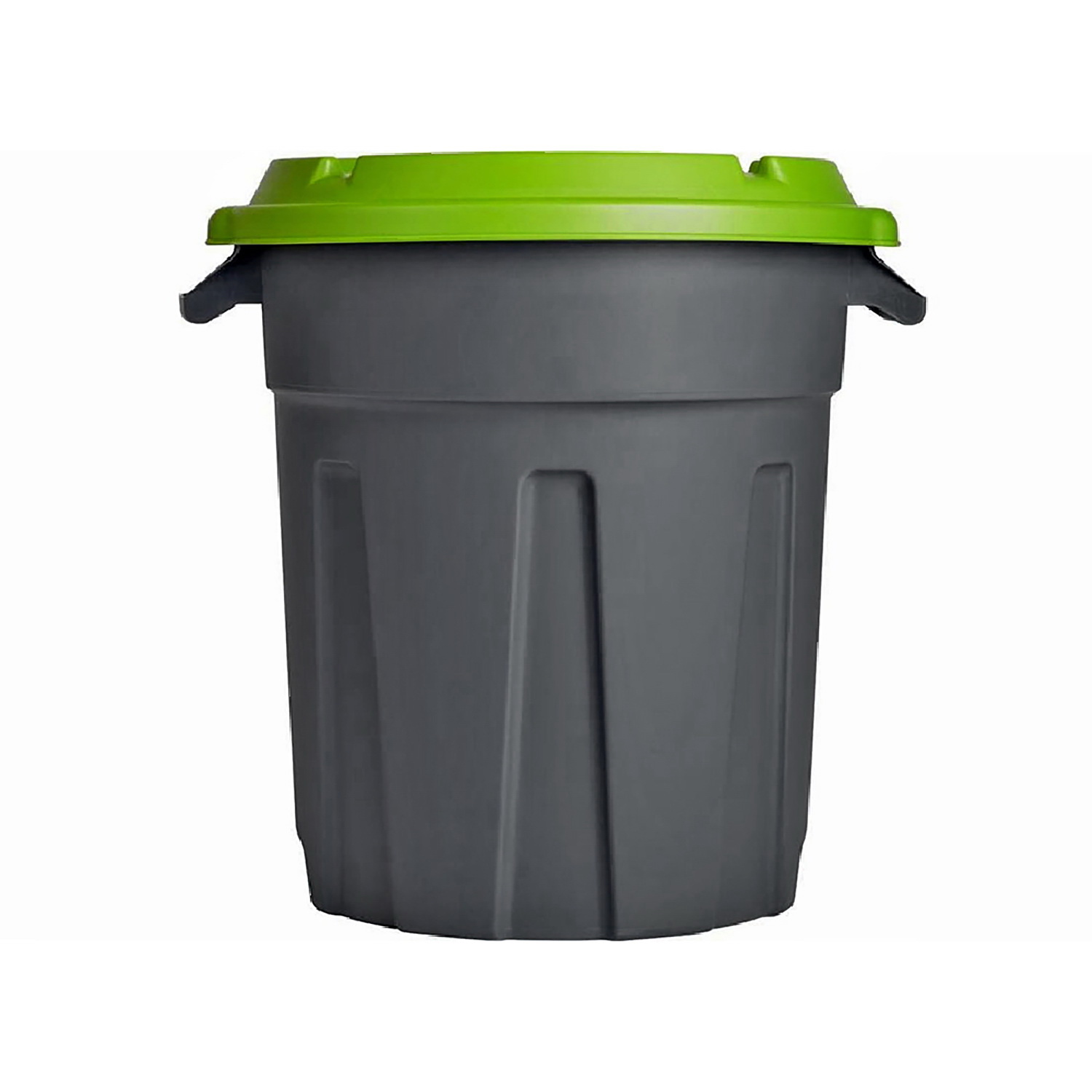 Контейнер для мусора п/м In Green «Freestyle», 60 л., с крышкой, с ручками, серо-салатовый