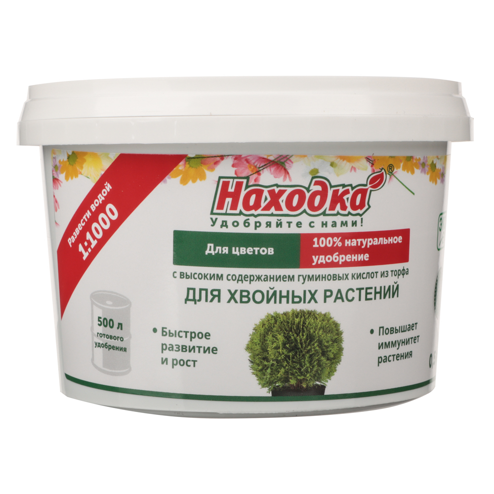 Удобрение Эко "Находка" для хвойных растений 0,5кг, концентрат на 500л, ведро