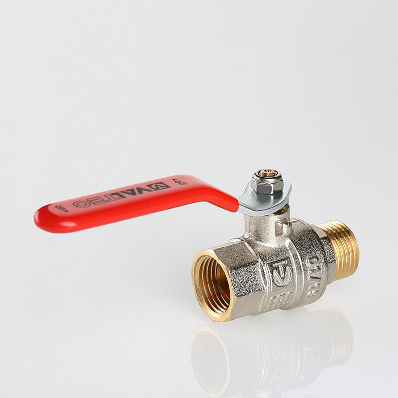Кран шаровой Valtec BASE, стальная рукоятка 1/2" вн.-нар.