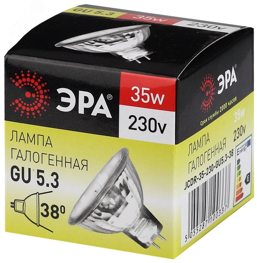 Лампа галогенная GU5.3-JCDR (MR16) -35W-230V-CL (галоген, софит, 35Вт, нейтр, GU5.3)