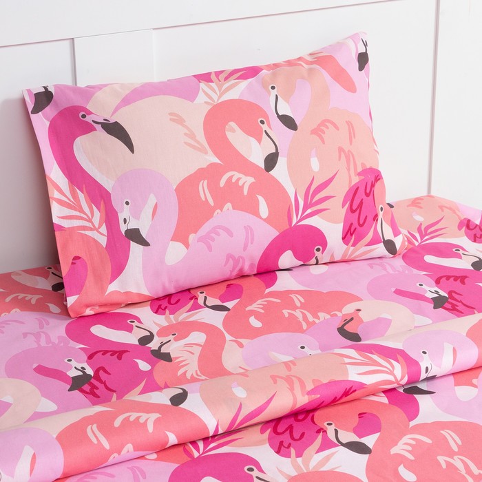 КПБ "Этель" 1,5 сп Flamingo garden, 100% хлопок, бязь