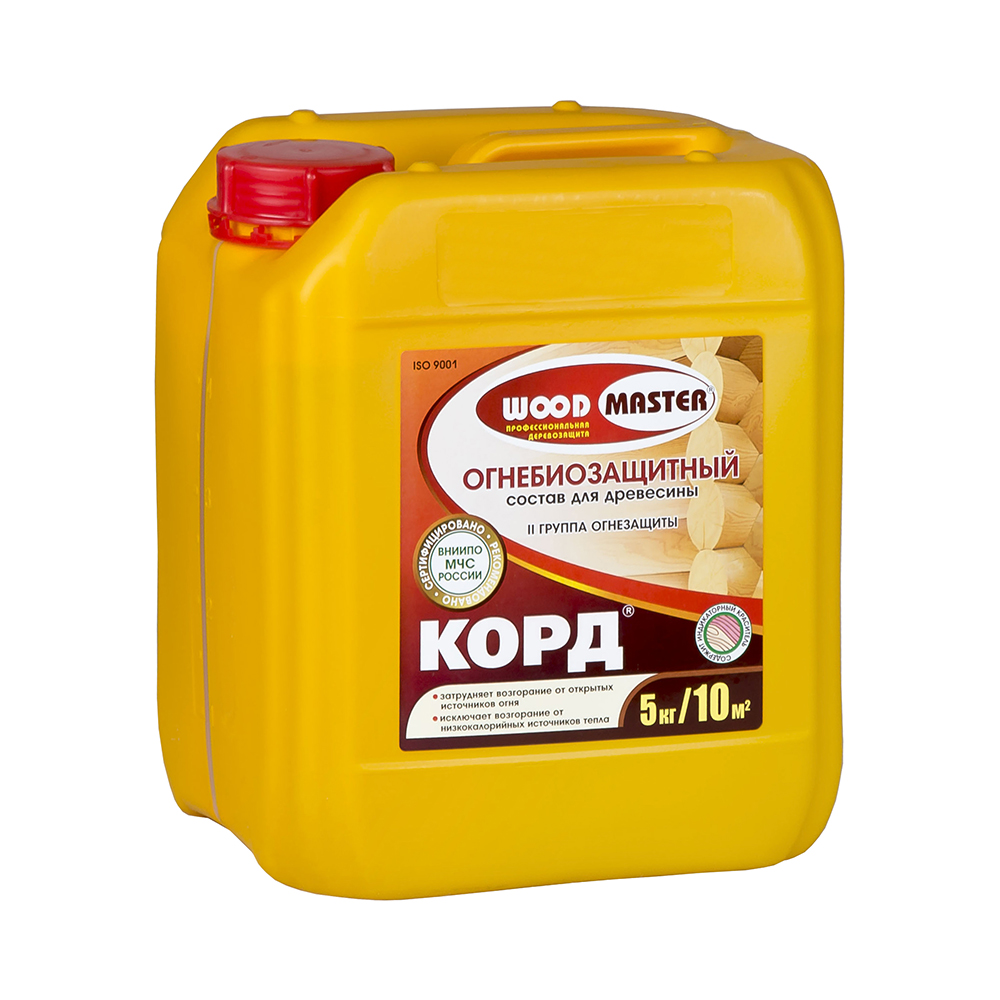 Огнебиозащитный состав для дерева Woodmaster Корд, 5 кг