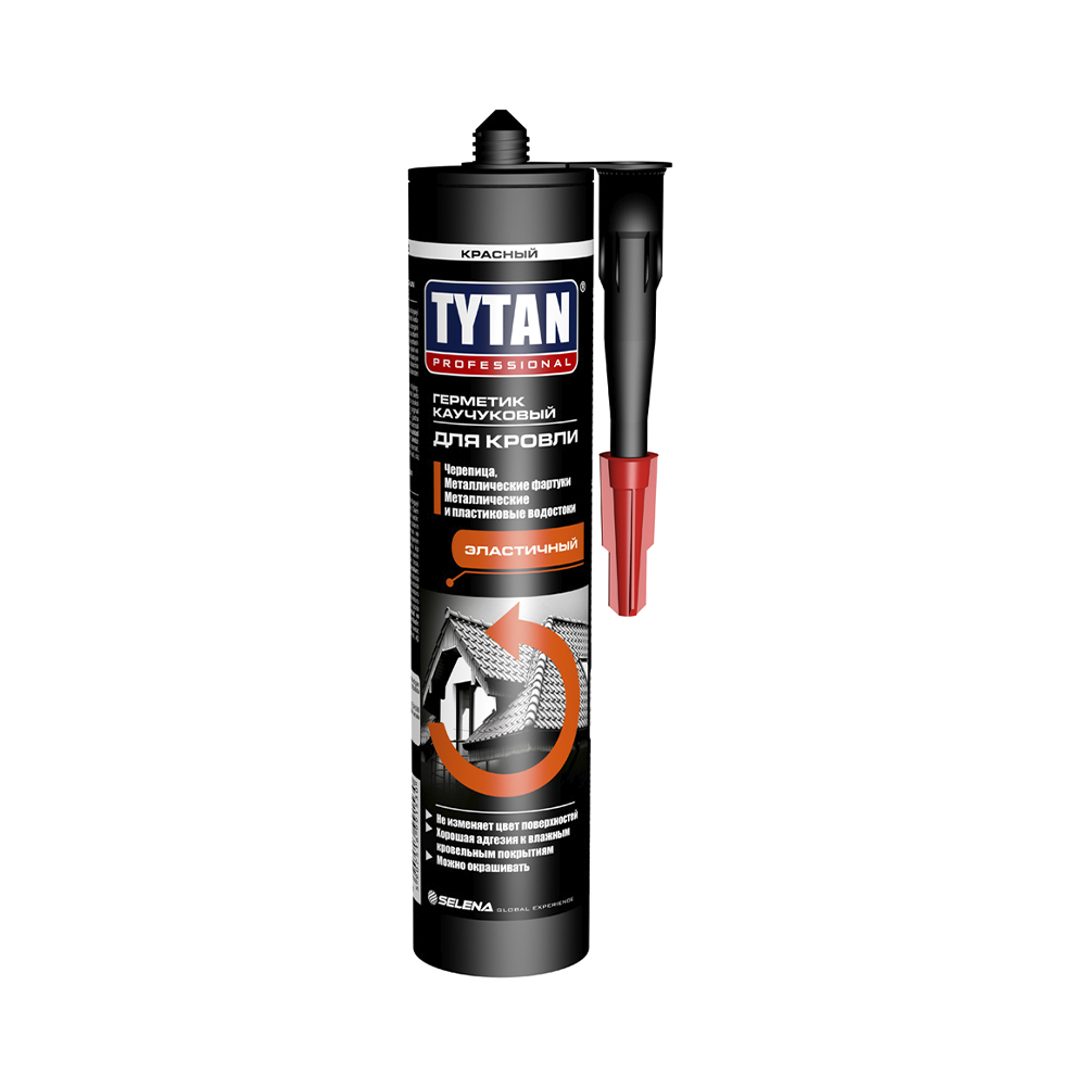Каучуковый герметик для кровли Tytan Professional, 310 мл, красный