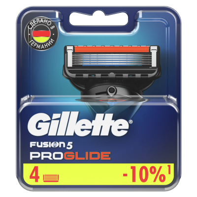 Сменные кассеты для бритья GILLETTE FUSION ProGlide 4 шт